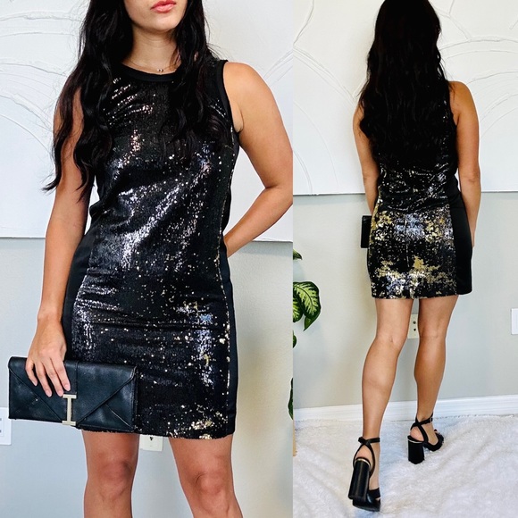 Michael Kors Black Sequin Dress - Picture 4 of 13